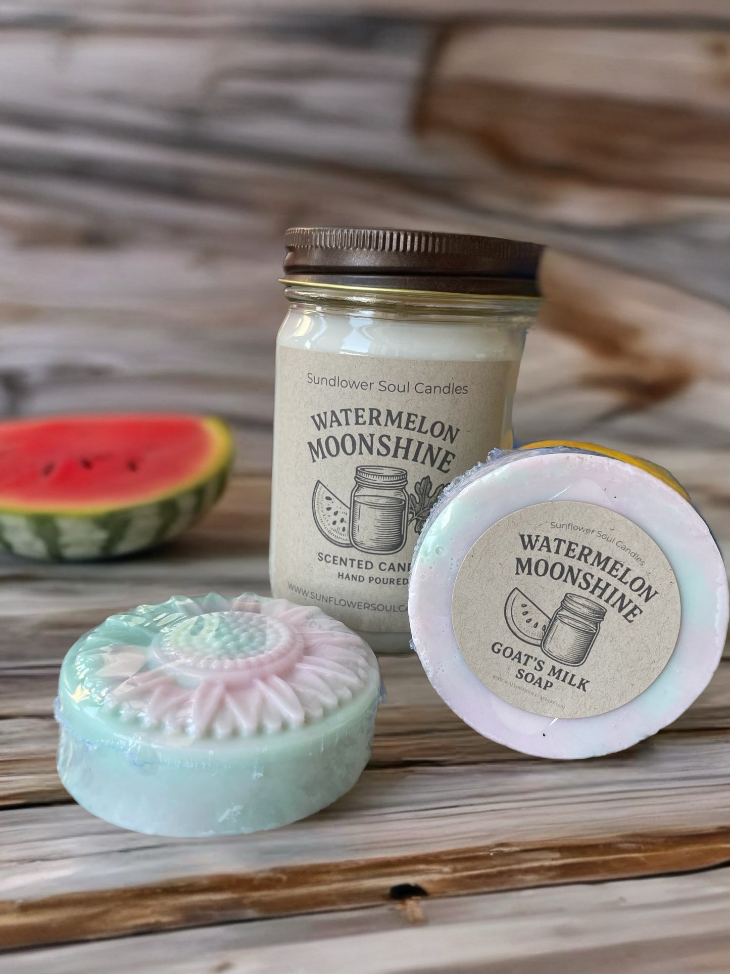 WATERMELON MOONSHINE Goat’s Milk Soap Bar