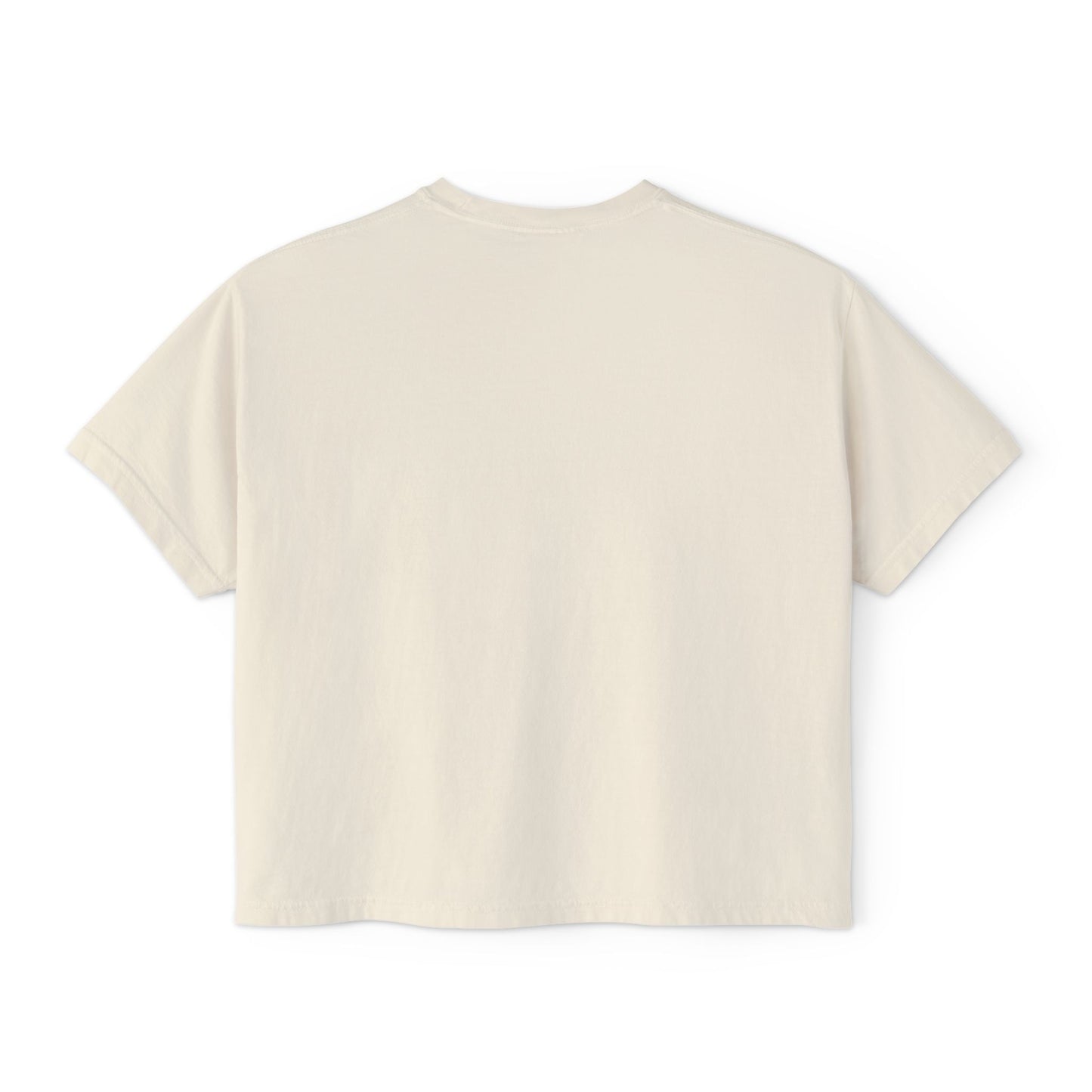 Women's Boxy Tee — "Candles. Cats. Coffee."