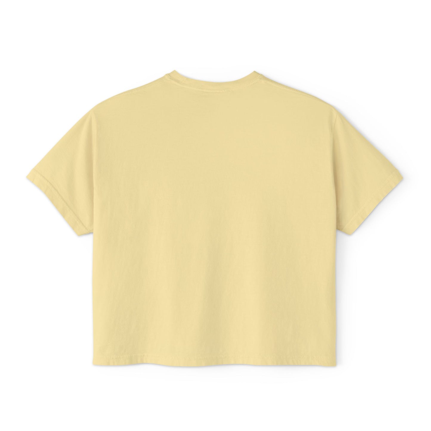 Women's Boxy Tee — "Candles. Cats. Coffee."