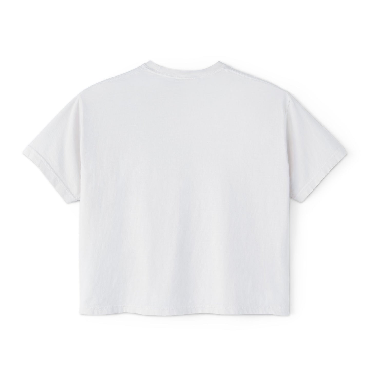 Women's Boxy Tee — "Candles. Cats. Coffee."