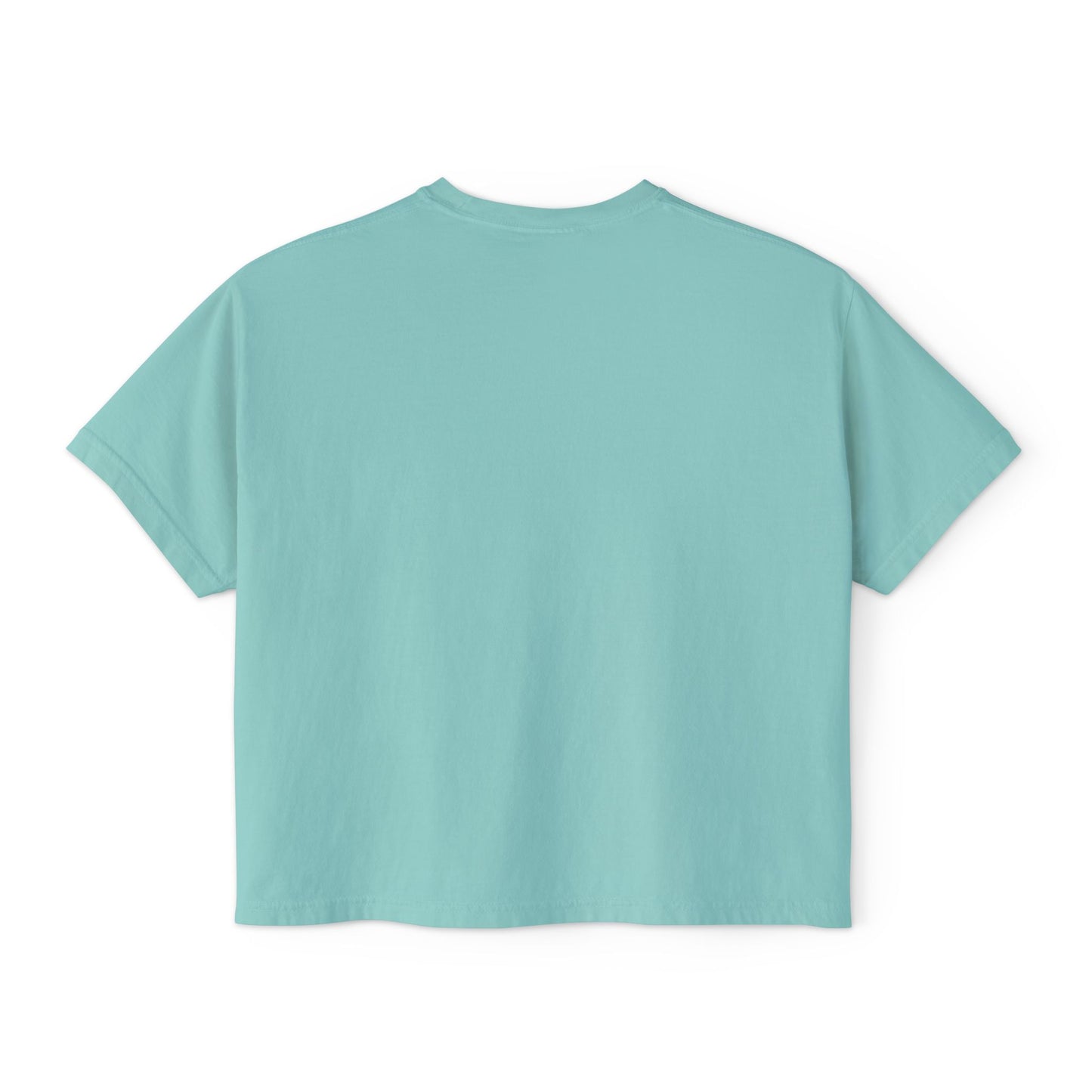 Women's Boxy Tee — "Candles. Cats. Coffee."