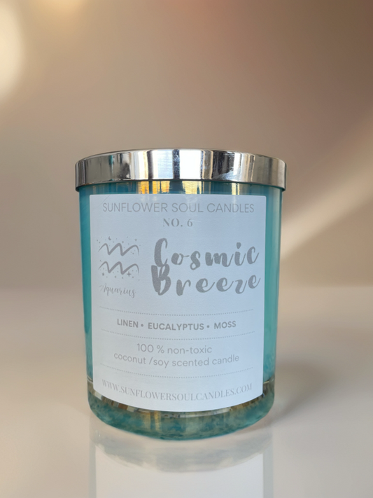 COSMIC BREEZE (Inspired by Aquarius) Double-Wick Scented Candle